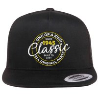 One Of A Kind Since 1945 Classic 80th Birthday Flatbill Hat