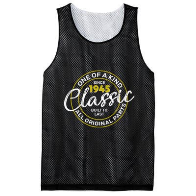 One Of A Kind Since 1945 Classic 80th Birthday Mesh Reversible Basketball Jersey Tank