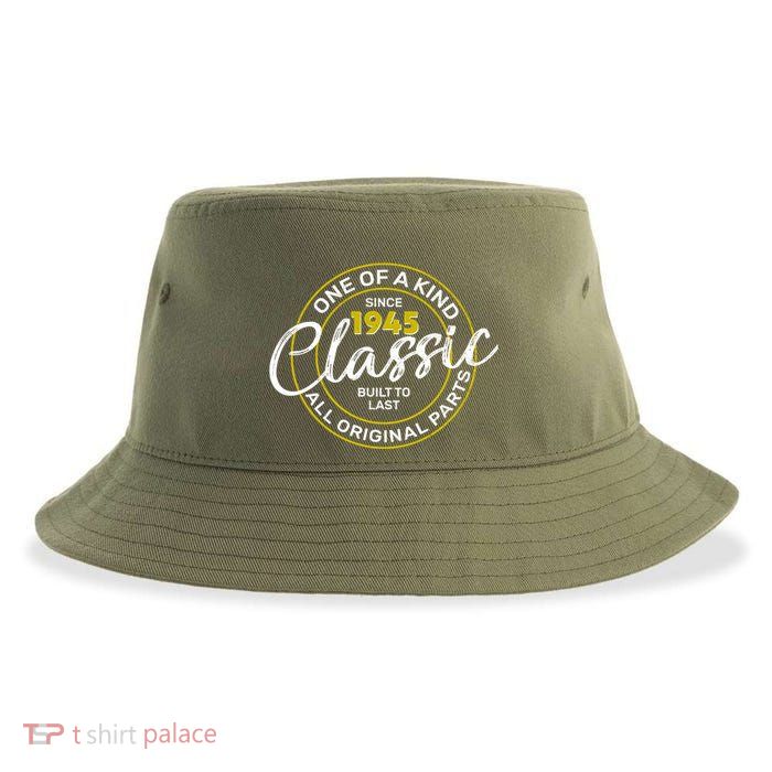 One Of A Kind Since 1945 Classic 80th Birthday Sustainable Bucket Hat