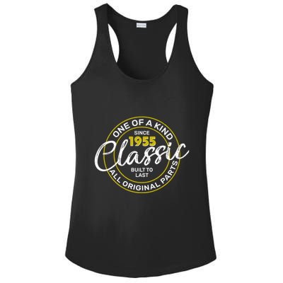 One Of A Kind Since 1955 Classic 70th Birthday Ladies PosiCharge Competitor Racerback Tank