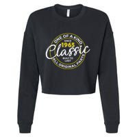 One Of A Kind Since 1965 Classic 60th Birthday Cropped Pullover Crew