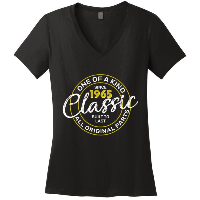 One Of A Kind Since 1965 Classic 60th Birthday Women's V-Neck T-Shirt