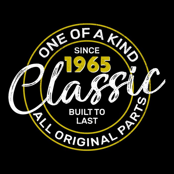 One Of A Kind Since 1965 Classic 60th Birthday Women's V-Neck T-Shirt