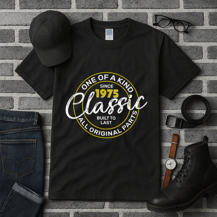 One Of A Kind Since 1975 Classic 50th Birthday Tall T-Shirt