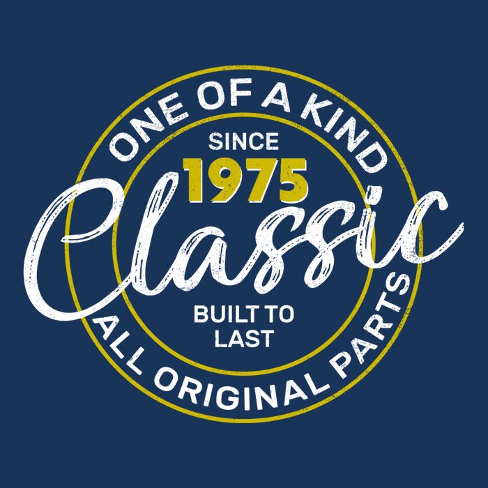 One Of A Kind Since 1975 Classic 50th Birthday Infant Baby Jersey Bodysuit