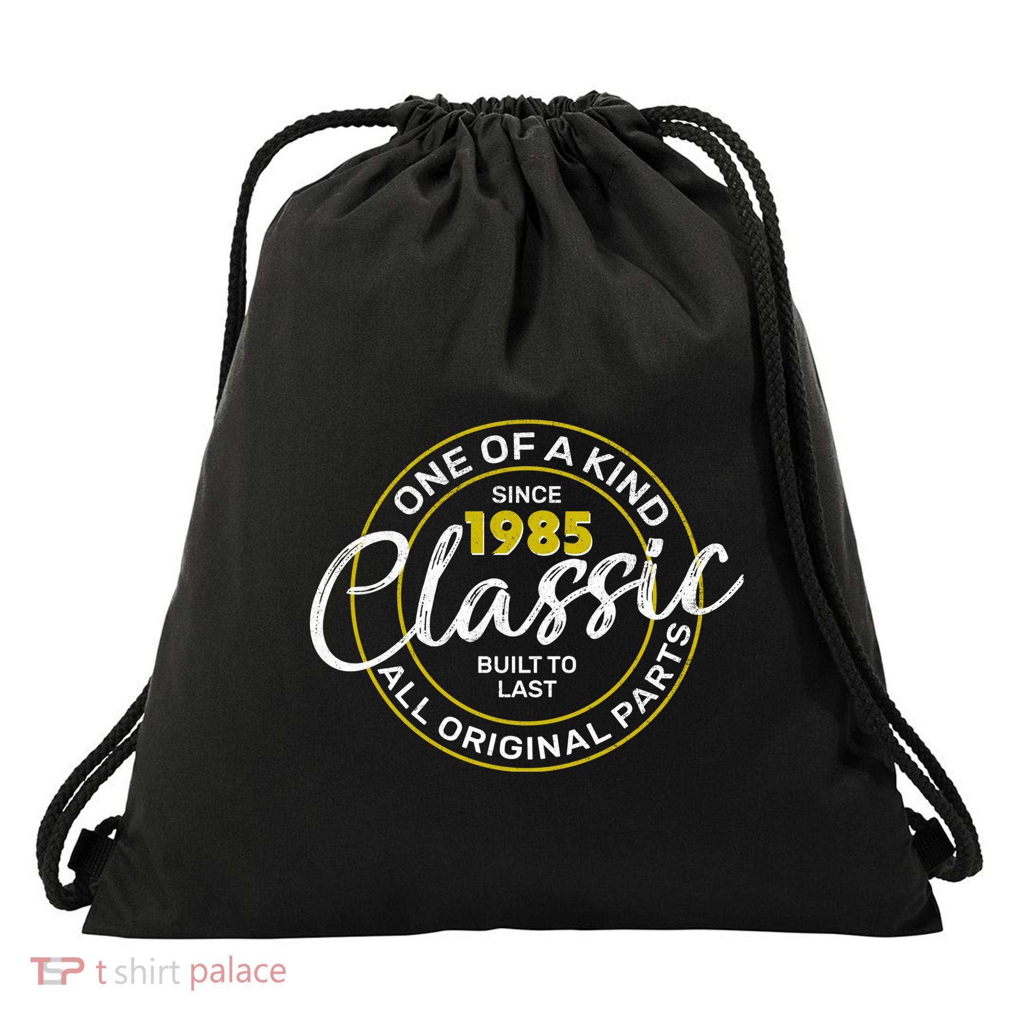 One Of A Kind Since 1985 Classic 40th Birthday Drawstring Bag