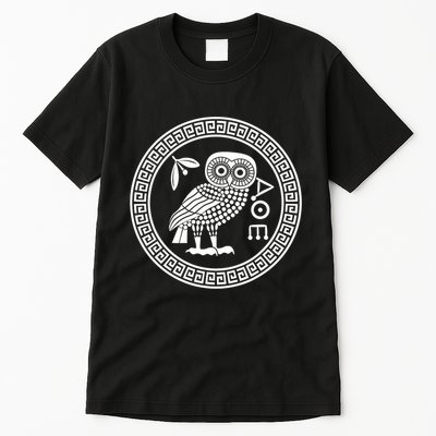 Owl Of Athena Ancient Greek Mythology Is AthenaS Owl Greece Tall T-Shirt