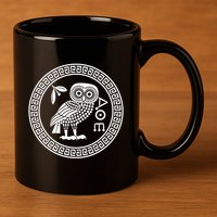 Owl Of Athena Ancient Greek Mythology Is AthenaS Owl Greece 11oz C Handle Ceramic Mug