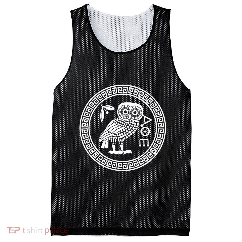 Owl Of Athena Ancient Greek Mythology Is AthenaS Owl Greece Mesh Reversible Basketball Jersey Tank
