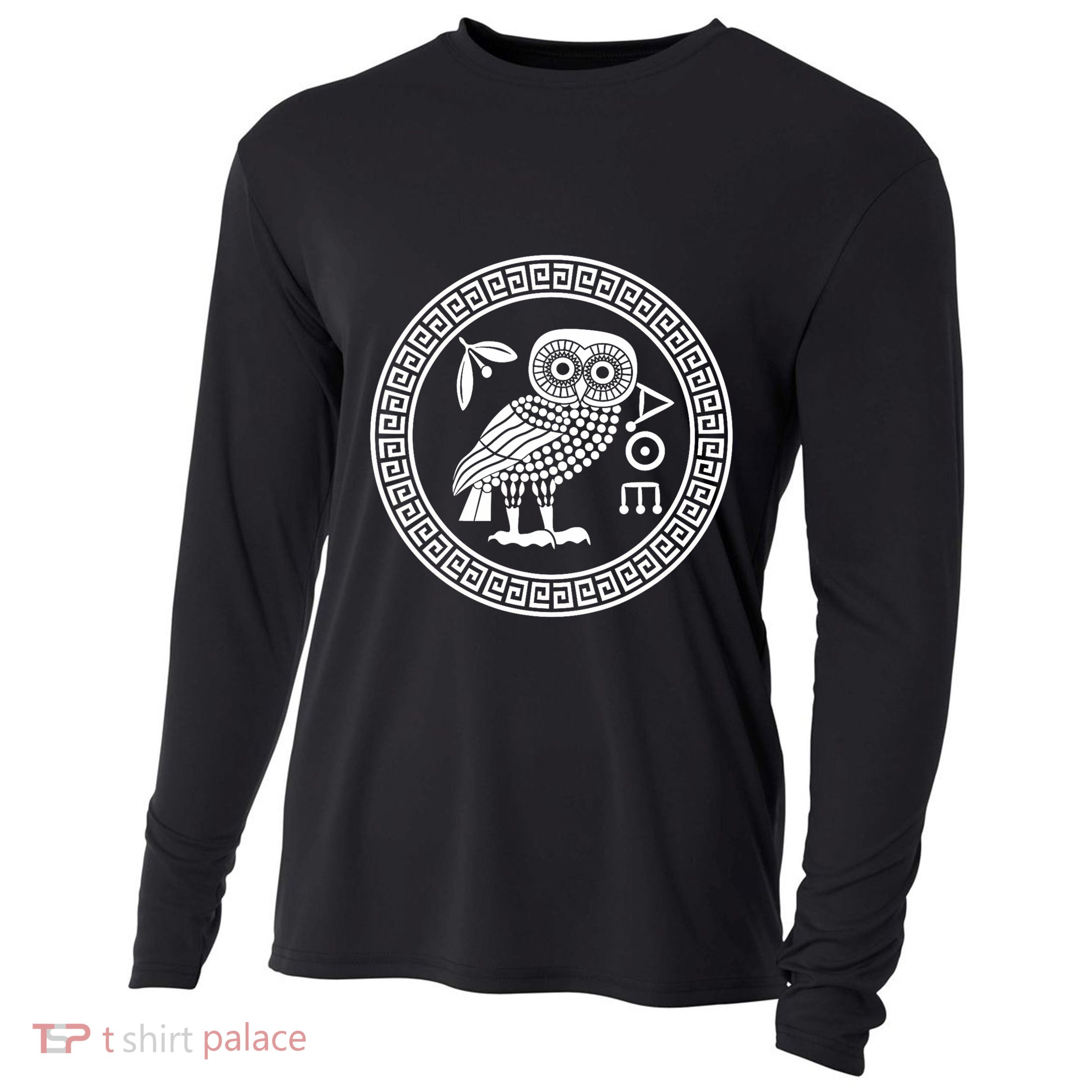 Owl Of Athena Ancient Greek Mythology Is AthenaS Owl Greece Cooling Performance Long Sleeve Crew