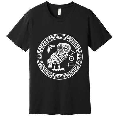 Owl Of Athena Ancient Greek Mythology Is AthenaS Owl Greece Premium T-Shirt