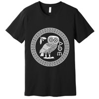 Owl Of Athena Ancient Greek Mythology Is AthenaS Owl Greece Premium T-Shirt