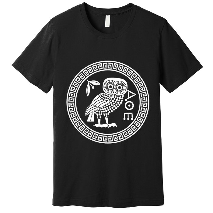Owl Of Athena Ancient Greek Mythology Is AthenaS Owl Greece Premium T-Shirt