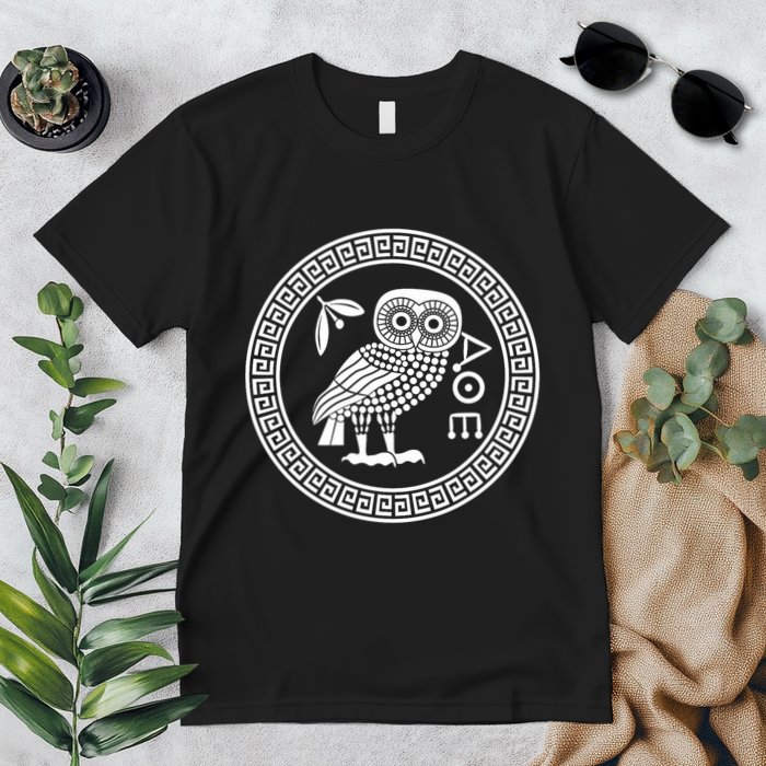 Owl Of Athena Ancient Greek Mythology Is AthenaS Owl Greece Premium T-Shirt