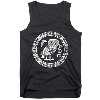 Owl Of Athena Ancient Greek Mythology Is AthenaS Owl Greece Tank Top