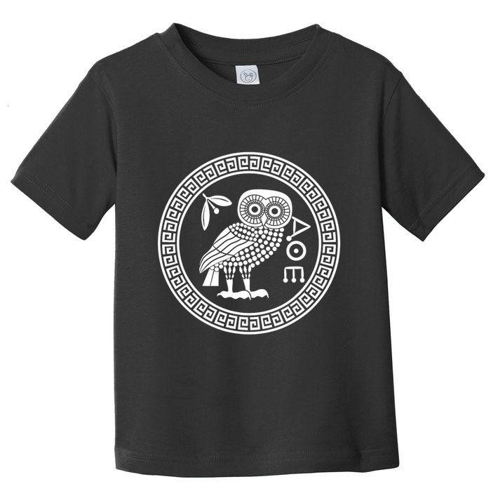 Owl Of Athena Ancient Greek Mythology Is AthenaS Owl Greece Toddler T-Shirt