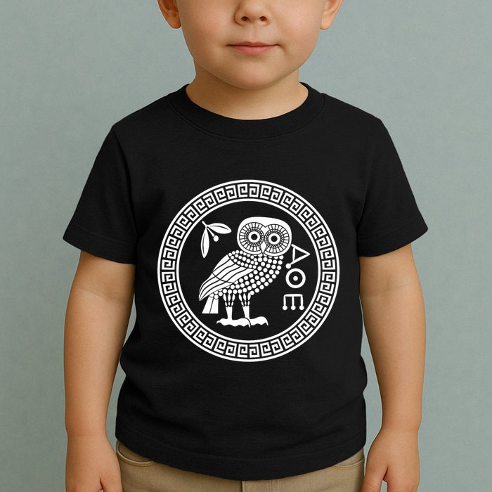 Owl Of Athena Ancient Greek Mythology Is AthenaS Owl Greece Toddler T-Shirt