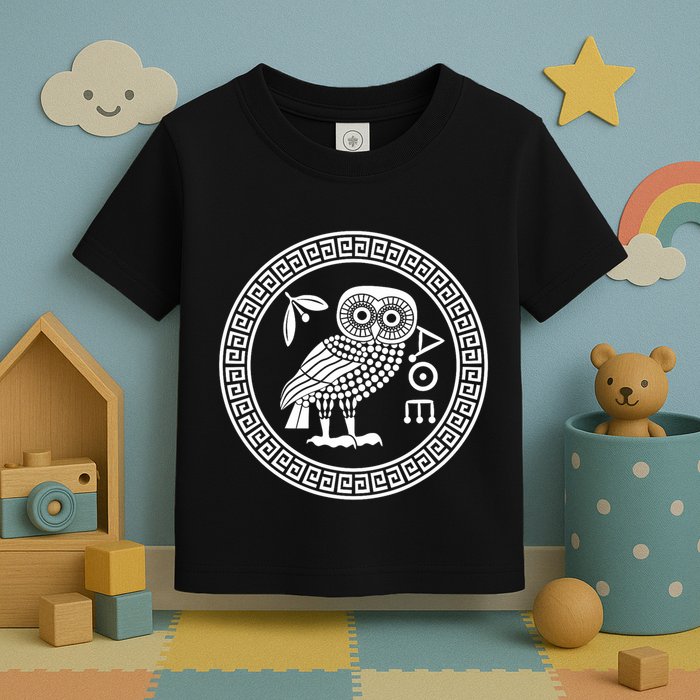 Owl Of Athena Ancient Greek Mythology Is AthenaS Owl Greece Toddler T-Shirt