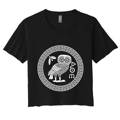 Owl Of Athena Ancient Greek Mythology Is AthenaS Owl Greece Crop Top