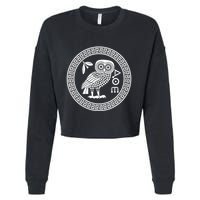 Owl Of Athena Ancient Greek Mythology Is AthenaS Owl Greece Cropped Pullover Crew