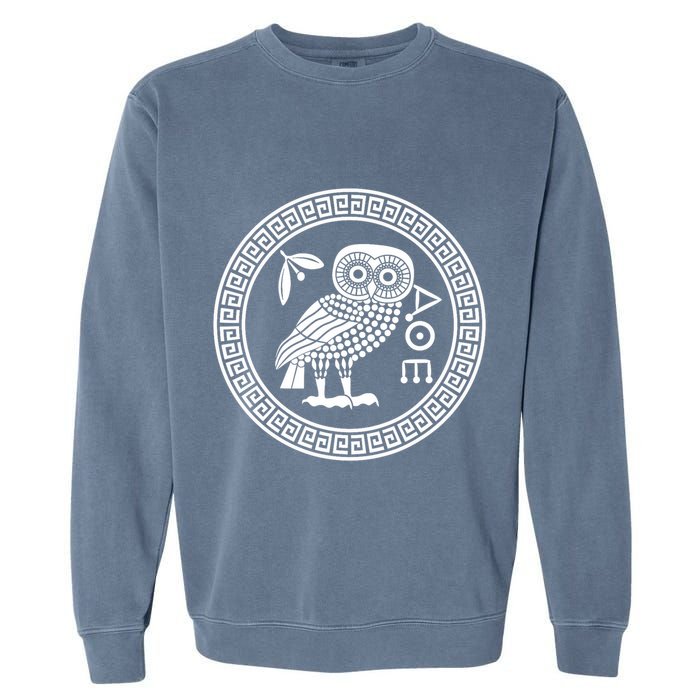 Owl Of Athena Ancient Greek Mythology Is AthenaS Owl Greece Garment-Dyed Sweatshirt