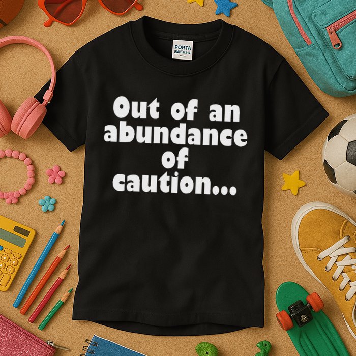 Out Of An Abundance Of Caution... Kids T-Shirt