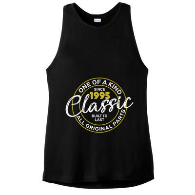 One Of A Kind Since 1995 Classic 30th Birthday Ladies PosiCharge Tri-Blend Wicking Tank