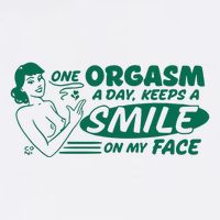 One Orgasm A Day Keeps A Smile On My Face Flat Bill Trucker Hat