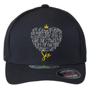 One Of A Kind No Category Six Queens Lettered Heart Flexfit Unipanel Trucker Cap