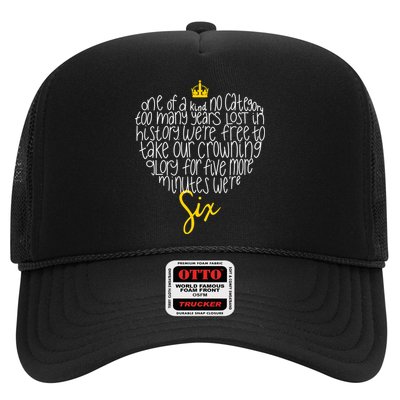 One Of A Kind No Category Six Queens Lettered Heart Trucker Hat