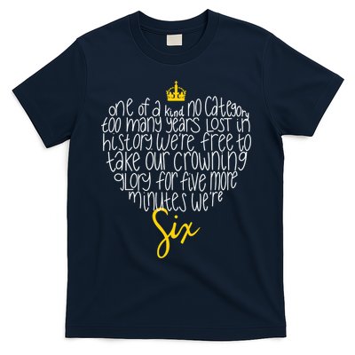 One Of A Kind No Category Six Queens Lettered Heart T-Shirt