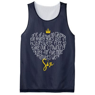 One Of A Kind No Category Six Queens Lettered Heart Mesh Reversible Basketball Jersey Tank
