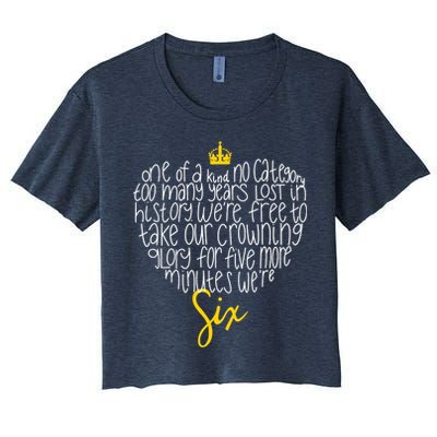 One Of A Kind No Category Six Queens Lettered Heart Crop Top