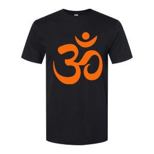 Om Omkar Aum Symbol Orange Graphic Spiritual Yoga Meditation Softstyle CVC T-Shirt