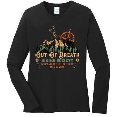 Out Of Breath Hiking Society Ladies Long Sleeve Shirt