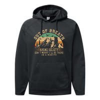 Out Of Breath Hiking Society Hiker Nature Love Performance Fleece Hoodie