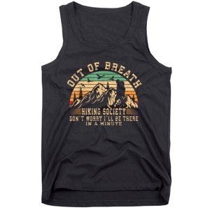 Out Of Breath Hiking Society Hiker Nature Love Tank Top