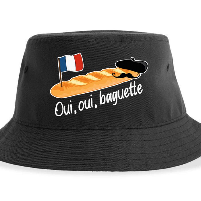 Oui Oui Baguette French Bread France Lover Francophile Sustainable Bucket Hat