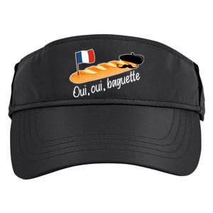 Oui Oui Baguette French Bread France Lover Francophile Adult Drive Performance Visor