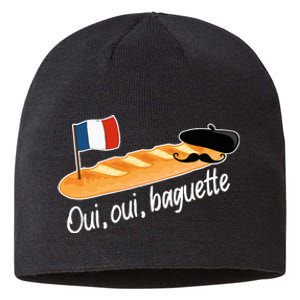 Oui Oui Baguette French Bread France Lover Francophile Sustainable Beanie