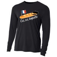 Oui Oui Baguette French Bread France Lover Francophile Cooling Performance Long Sleeve Crew