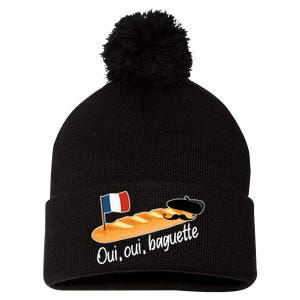 Oui Oui Baguette French Bread France Lover Francophile Pom Pom 12in Knit Beanie