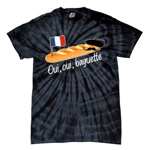 Oui Oui Baguette French Bread France Lover Francophile Tie-Dye T-Shirt