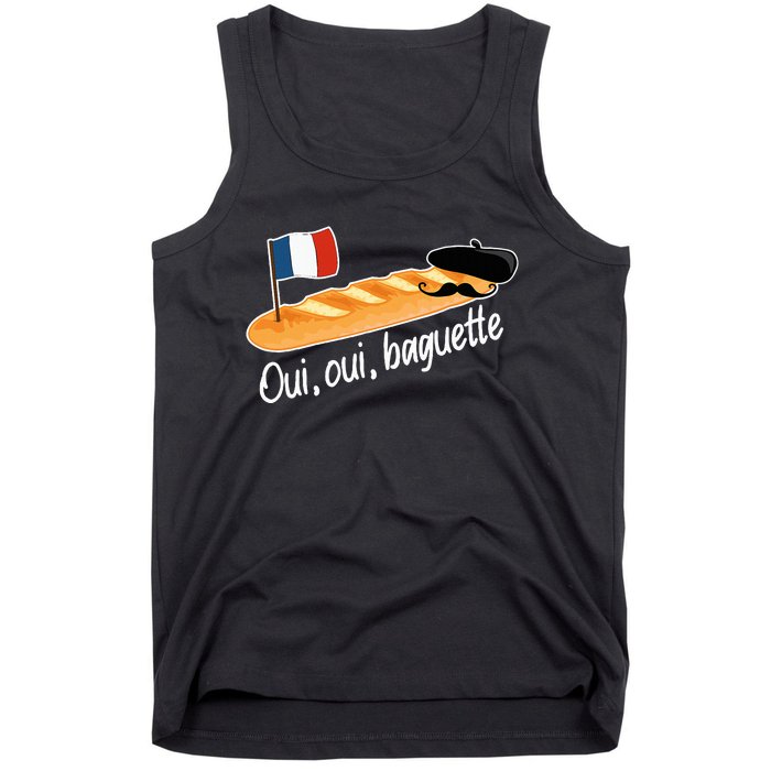 Oui Oui Baguette French Bread France Lover Francophile Tank Top