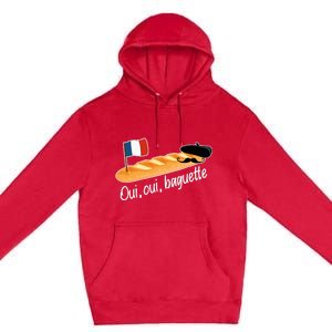 Oui Oui Baguette French Bread France Lover Francophile Premium Pullover Hoodie