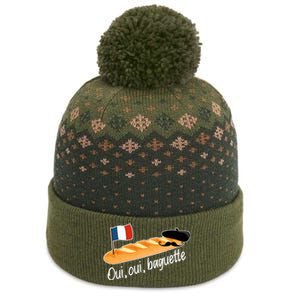 Oui Oui Baguette French Bread France Lover Francophile The Baniff Cuffed Pom Beanie