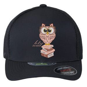 Owl On Books Lets Read Gift Flexfit Unipanel Trucker Cap