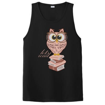 Owl On Books Lets Read Gift PosiCharge Competitor Tank