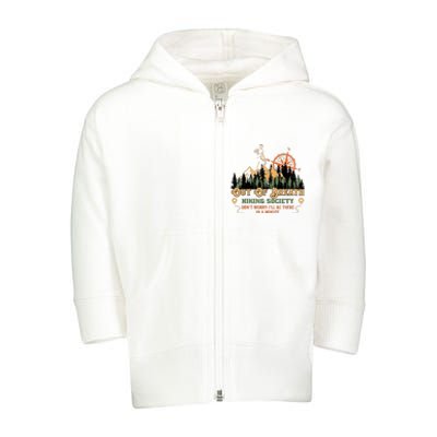 Out Of Breath Hiking Society Gift Mountain Hiking Funny Toddler Zip Fleece Hoodie