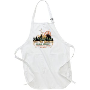 Out Of Breath Hiking Society Gift Mountain Hiking Funny Full-Length Apron With Pockets